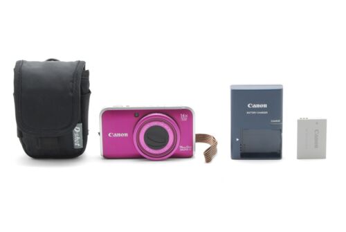 【MINT w/Case】Canon PowerShot SX210 IS Compact Digital Camera Purple FROM JAPAN