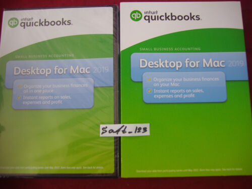 INTUIT QUICKBOOKS DESKTOP 2019 FOR MAC FULL DVD RETAIL BOX =NEW LIFTIME LICENSE=