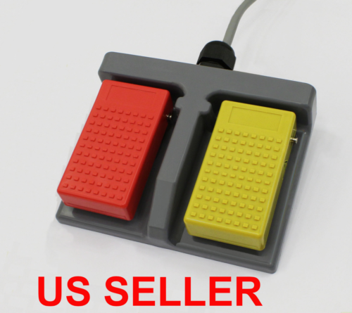 NEW 16A Red/Yellow Plastic Double Action Foot Switch/Pedal D2