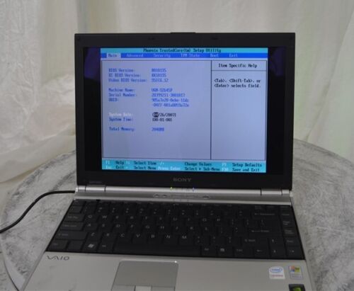 SONY VGN-SZ645P PCG-6V1L laptop INTEL CORE2 DUO T7500 2.2GHz 2GB 160GB SEE NOTES