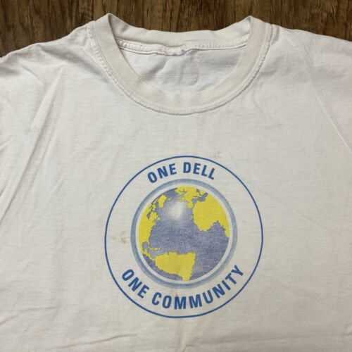 Vintage Dell T Shirt Size Large One Community Computers Technology Double Sided