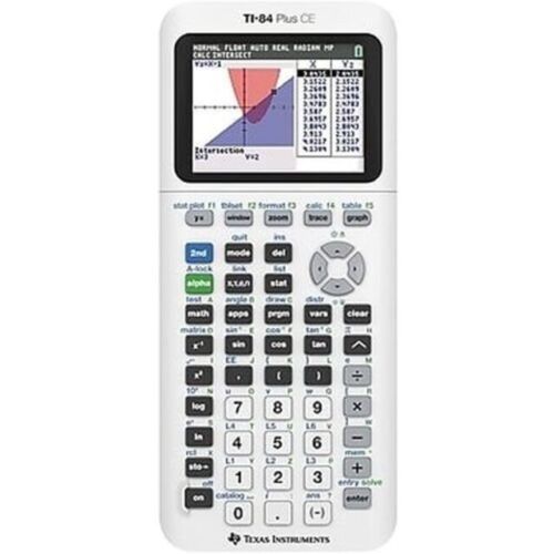 New Texas Instruments TI-84 Plus CE Graphing Calculator – PYTHON WHITE NEW 1028