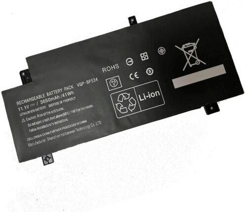 New VGP-BPS34 Laptop Battery Compatible with Sony Vaio Fit 15 Touch 11.1V 41WH