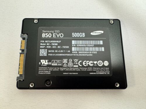 Samsung SSD 850 EVO 500 GB MZ-75E500 Solid State Drive