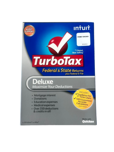 Intuit TurboTax Deluxe 2011 Federal & State Returns + E-File for Windows and MAC