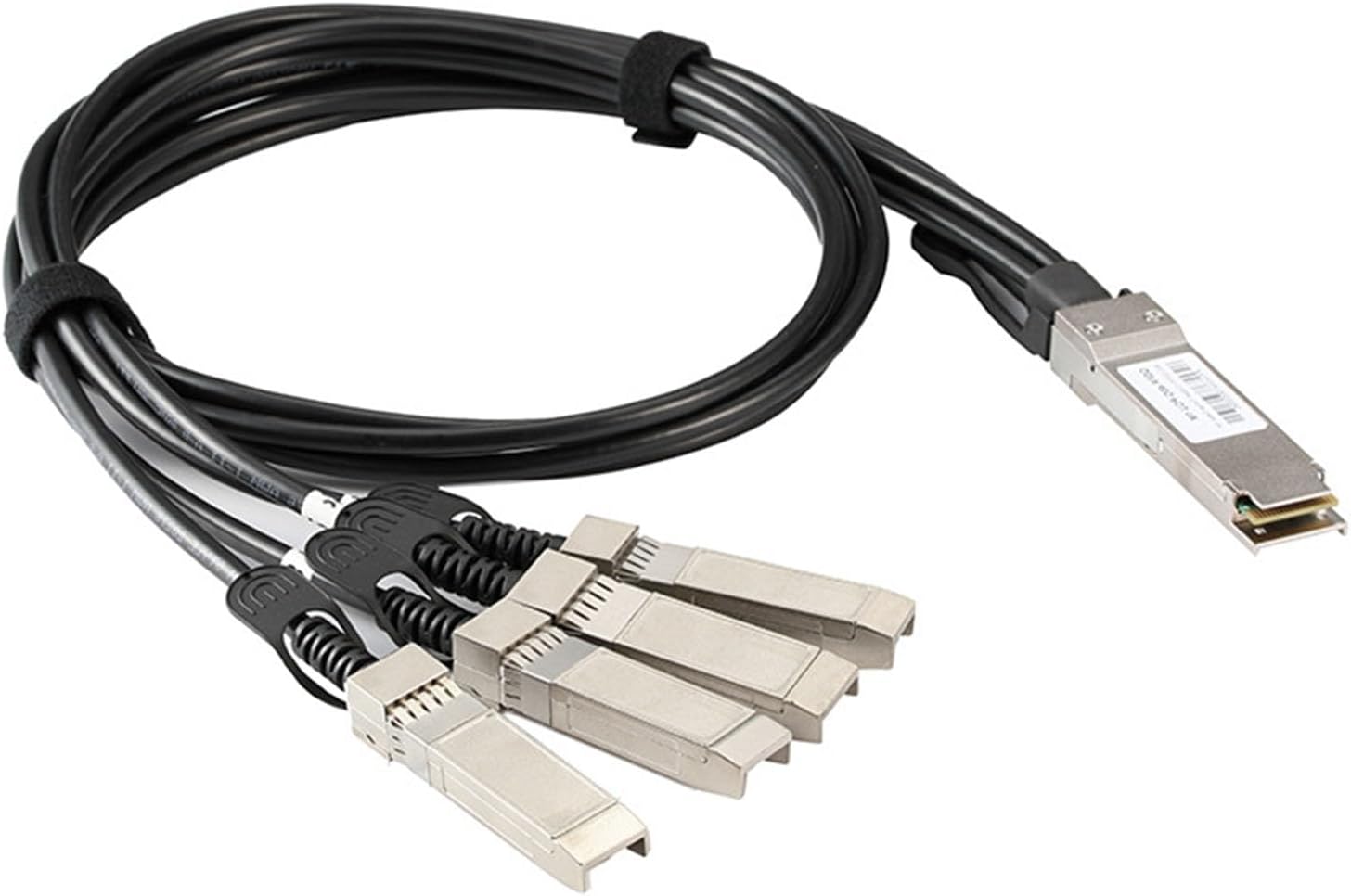 1Meter QSFP+ To Four SFP+ Passive Data Cable 40Gigabit Data Transfer Rate For Direct Attach Metal Networking Cable