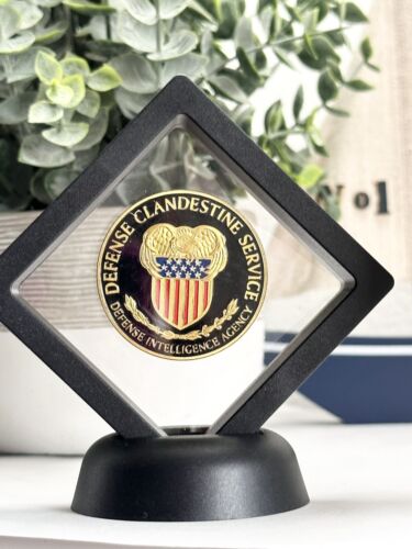 Defense Clandestine Service (DCS) Challenge Coin With 3D Display Case