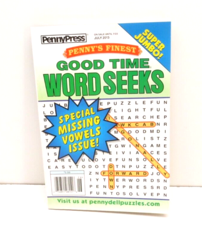 Penny Press Good Time Word Seeks Puzzle Book 148 Puzzles Penny’s Finest Jumbo