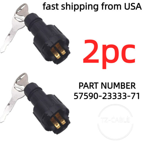 2pc Ignition Starter Switch w/ 2 Key for Toyota Forklift 7 Series 7FGCU20 7FGU20