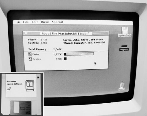 Apple Macintosh Boot Disk System [1.1 – 6.0.8] 400/800k Floppy for Vintage Macs