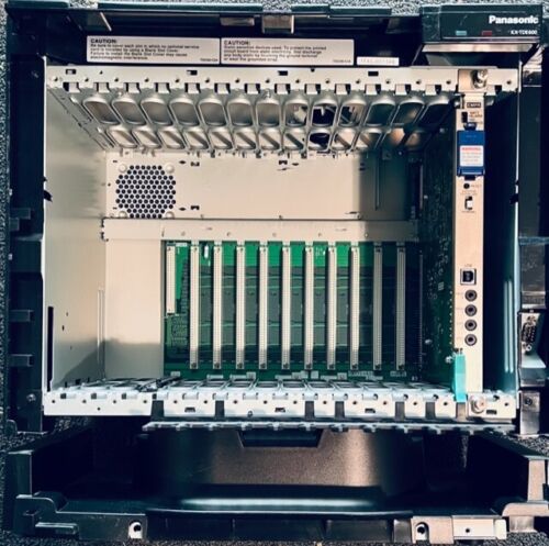 Panasonic KX-TDA600 Hybrid IP-PBX Cabinet W/EMPR MEC & REMOTE CARDS. No wall bkt