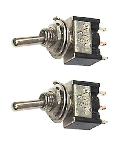 (2 PACK) MINI SPDT TOGGLE SWITCH, 2-POSITION, ON/ON, PART #25006