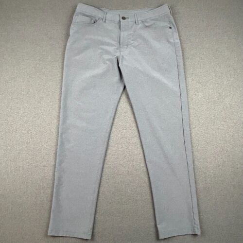 Public Rec Pants Mens 33×32 Gray Straight Leg Workday 2.0 Performance Golfing