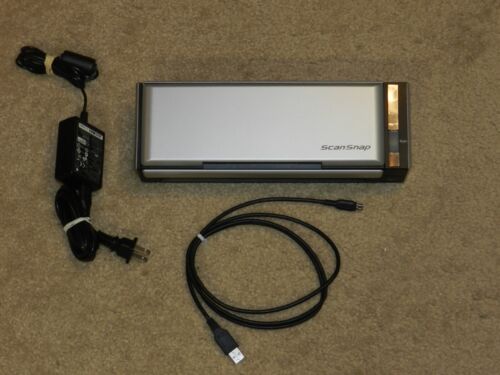 Fujitsu ScanSnap S1300 Document Scanner USB Portable Duplex W/Power Cord TESTED