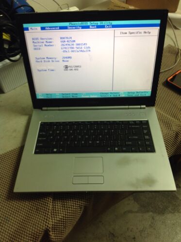 Sony Vaio VGN-N250N Laptop  – no os 2GB RAM, NO HDD 1.73GHZ DVDRW+READ