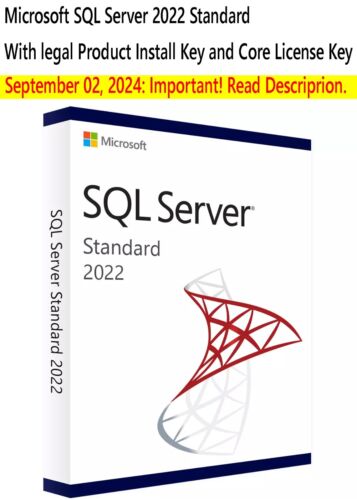 Microsoft SQL Server 2022 Standard with 8 Core License and unlimited User CALs