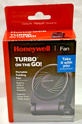 Honeywell Turbo On The Go USB/Battery Powered Fan Black HTF090B