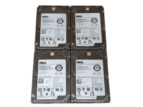 LOT OF 4 Dell PGHJG 300GB SAS 6Gb/s 2.5″ Hard Disk Drive ST300MM0006