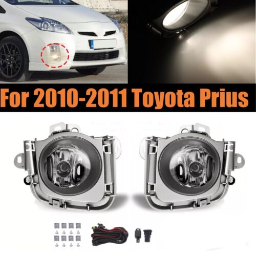 Pair Bumper Fog Light Driving Lamp Wire Switch Kit for 2010 2011 Toyota Prius