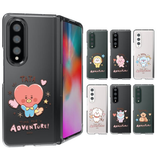 BT21 Baby Sketch Clear Slim Case for Galaxy Z Fold4 Z Fold3