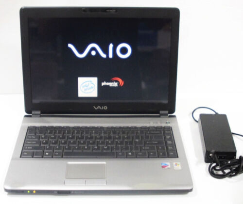 Vintage Sony Vaio VGN-FJ170P Windows XP Era 1.73ghz, 100GB 512mb Ram DVD/CD WiFi