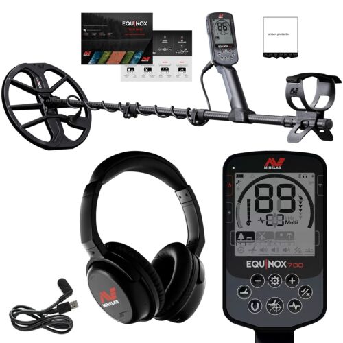 Minelab EQUINOX 700 Multi-IQ Metal Detector, Wireless Headphones