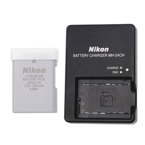 Original EN-EL14A Battery or MH-24 Charger for Nikon D3100 D3200 D3300 D3400