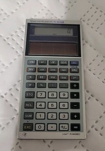 Vintage Texas Instruments TI-30 SLR Solar Powered Calculator Works!!