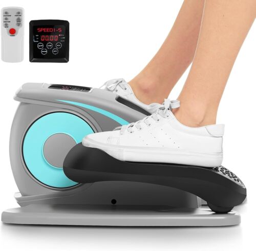 Under-Desk Elliptical Machine Portable Ellipse Leg Exerciser Machine with Remote