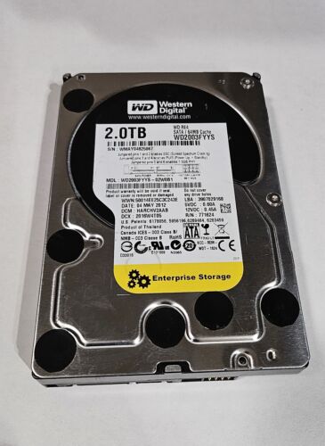 Western Digital 2TB 7200RPM 3.5″ SATA 3Gb/s HDD Enterprise Hard Drive WD2003FYYS