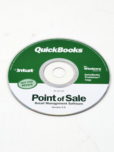 Intuit Quickbooks Point of Sale v 5.0 POS for Windows 2000/XP Disc Only No Key