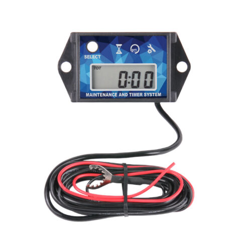 Digital Tach Hour Meter Tachometer Maintenance Reminder Data Storage Waterproof