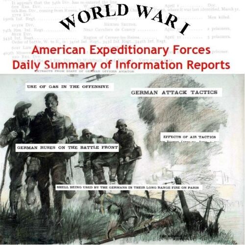 WWI American Expeditionary Forces Daily Summary of Information Reports USB Drive