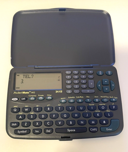 Texas Instruments PocketMate 140 Electronic Organizer Calculator Directory