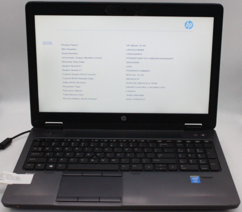 HP ZBook 15 G2 15.6″ i7-4810MQ 16GB Quadro K1100M Bad Batt No SSD/OS *Parts*