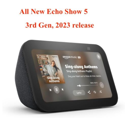 Brand NEW Amazon Echo Show 5 (3rd Generation) Smart Display with Alexa Charcoal