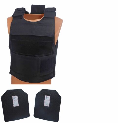 Level III AR500 Steel Body Armor Complete With Lightweight Vest – Black