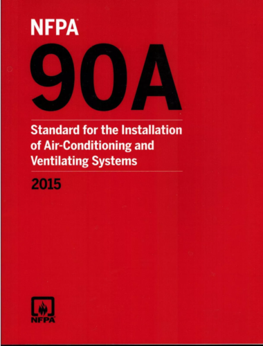 NFPA 90A: Standard for the Installation of Air-Conditioning and Ventilating Syst