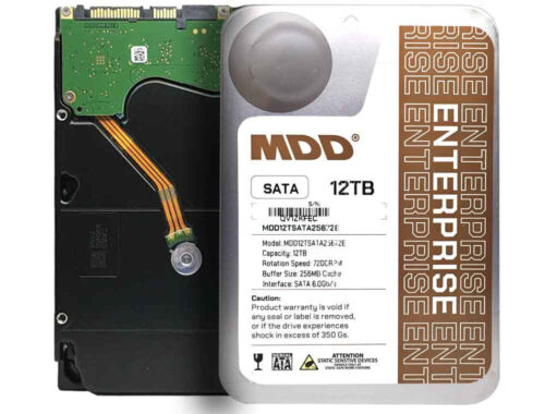 MDD 12TB 256MB Cache 7200RPM SATA 6.0Gb/s 3.5″ Enterprise, NAS, CCTV Hard Drive