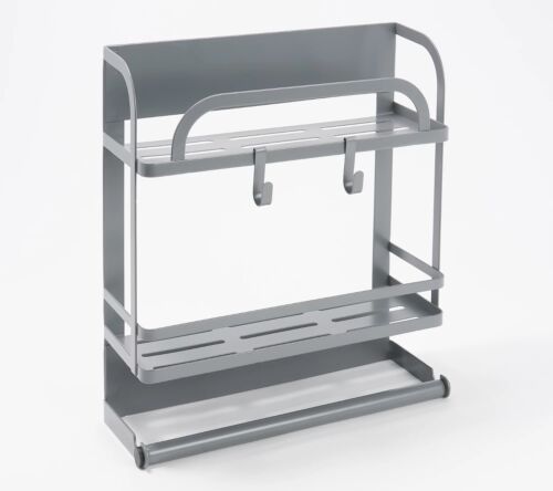 CELLA Magnetic Metal Kitchen Storage Rack Graphite