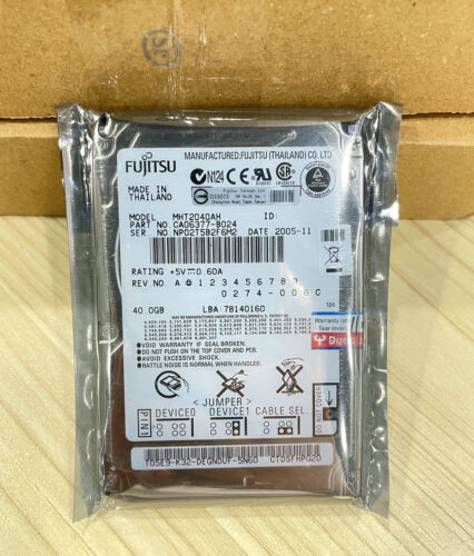 Fujitsu 40GB 40 GB 5400 RPM,2.5″ IDE  MHT2040AH Hard Drive For Laptop HDD