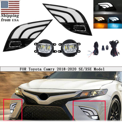 Fits For 2018-2020 Toyota Camry SE XSE TRD LED Daytime Running Fog Light DRL Kit