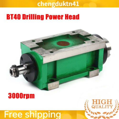 BT40 Spindle Unit Power Milling Head 3000rpm CNC Drilling Power Waterproof Unit