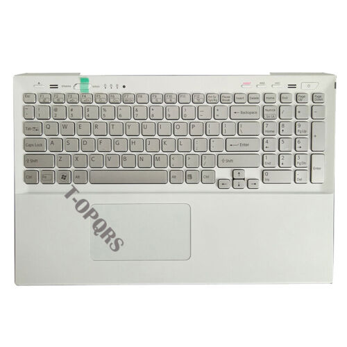 For Sony VAIO SVS15 SVS151B11L US With Backlight Keyboard Silver Palmrest Cover