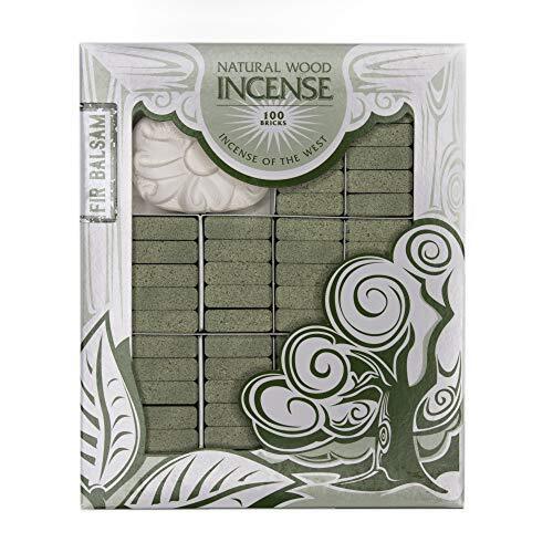 Pinon Natural Wood Incense – 100 Bricks Plus Burner – Incienso De Santa Fe USA