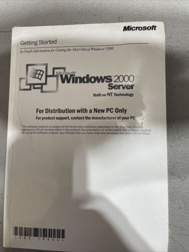 Factory Sealed Microsoft Windows  Server 2000 1-4CPU Includes service pack 2