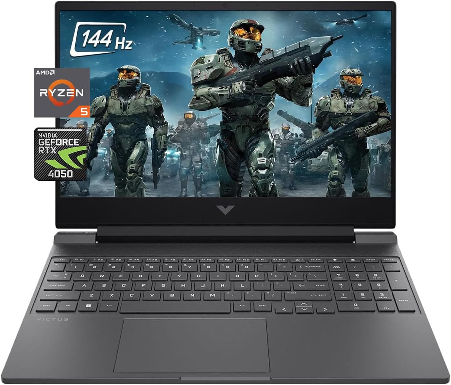 HP Victus Gaming Laptop, 15.6″ FHD 144Hz Display, AMD Ryzen 5 8645HS, 32GB DDR5 RAM, 2TB SSD, NVIDIA GeForce RTX 4050 (6GB GDDR6), HDMI, Webcam, Backlit Keyboard, Wi-Fi 6, Windows 11 Home, Mica Silver