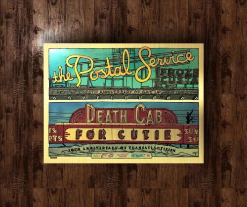 Death Cab for Cutie Postal Service Milwaukee 2024 May 6 Ltd Foil Concert Poster