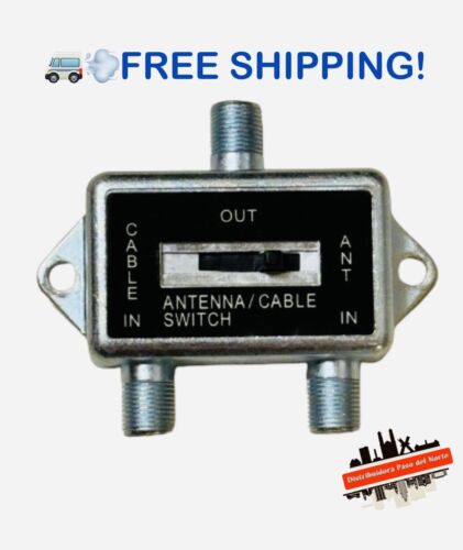 TECHTRONICS | 2-Way Coaxial A/B Splitter Slide Switch