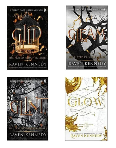 Raven Kennedy Plated Prisoner Series Books 1-4 Set (Gild, Glint, Gleam, Glow)